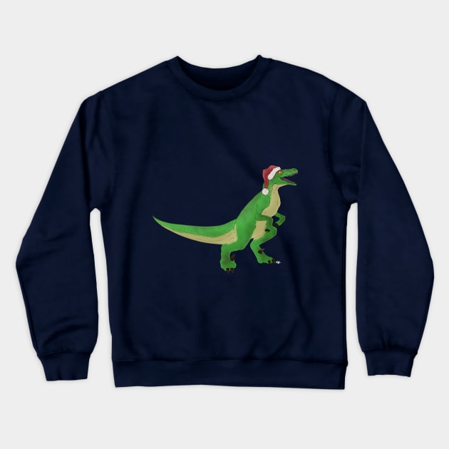 Santa "Claws" Raptor Crewneck Sweatshirt by craftyusmcwife@hotmail.com